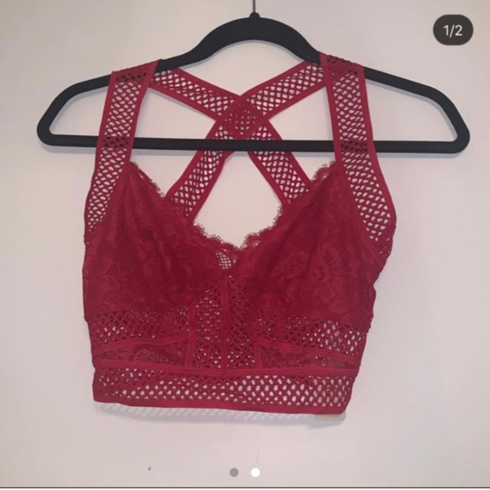 Free people red bralette